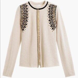 NWT Chico’s Beaded Seed Stitch Cardigan